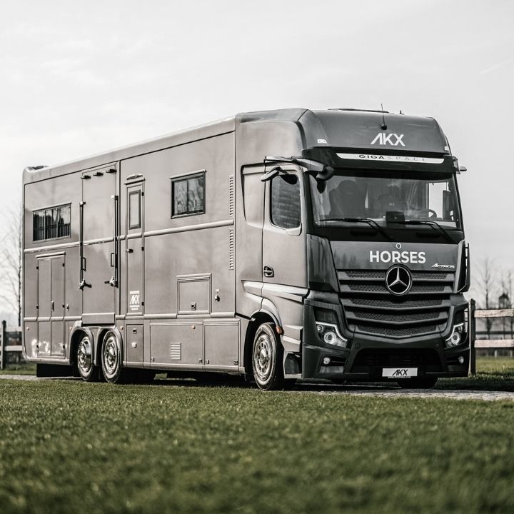 Camion gris sur de la pelouse verte